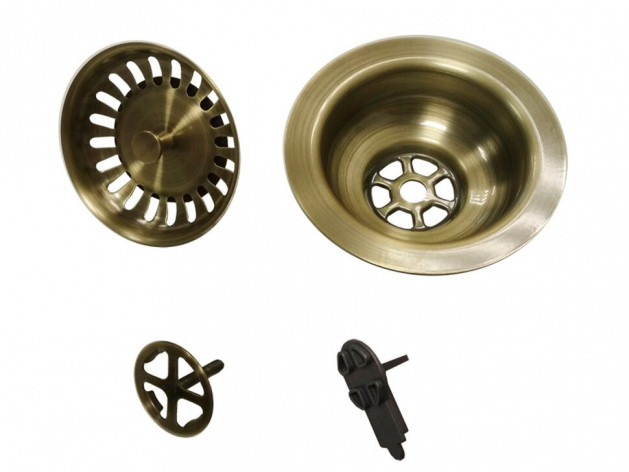 SB 101 Комплект фурнитуры  Longran для мойки с выпуском 3 1/2" Bronze