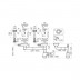 Арматура для двухчашевых кухонных моек Omoikiri WK-2C LG 4956497 с прямоугольными переливами и декоративными элементами для корзины, светлое золото