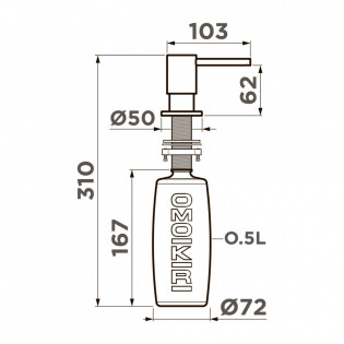 Дозатор Omoikiri OM-08 bn 4995098