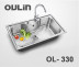 Врезная кухонная мойка  Oulin OL-330 нержавеющая сталь