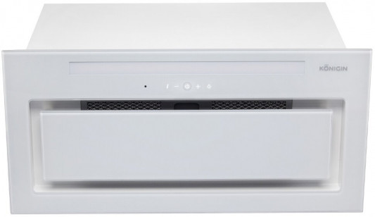 Кухонная полновстраиваемая вытяжка Konigin Navi White Glass 90