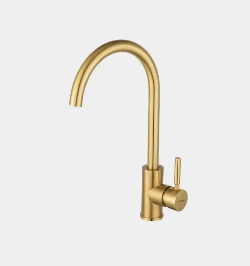 Смеситель Hoffger 385 HFG-385G для кухонной мойки, золото