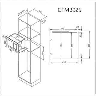 Микроволновая печь встраиваемая Konigin GTMB925BFG