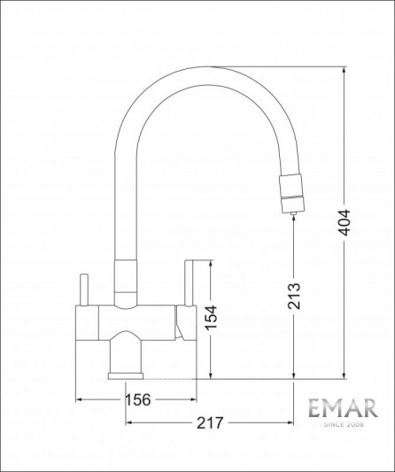 Смеситель для кухни Еmar ЕС - 3015 PVD Coppery
