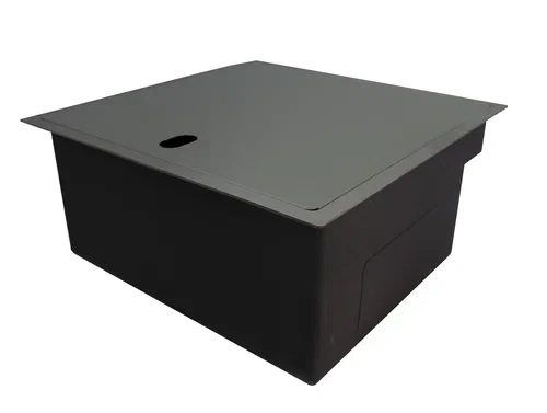 Комплект для кухни мойка и смеситель Hoffger Klape 5050 Black (Чёрный)