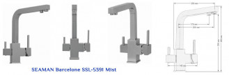 Кухонный смеситель SEAMAN Barcelone SSL-5391 Mist